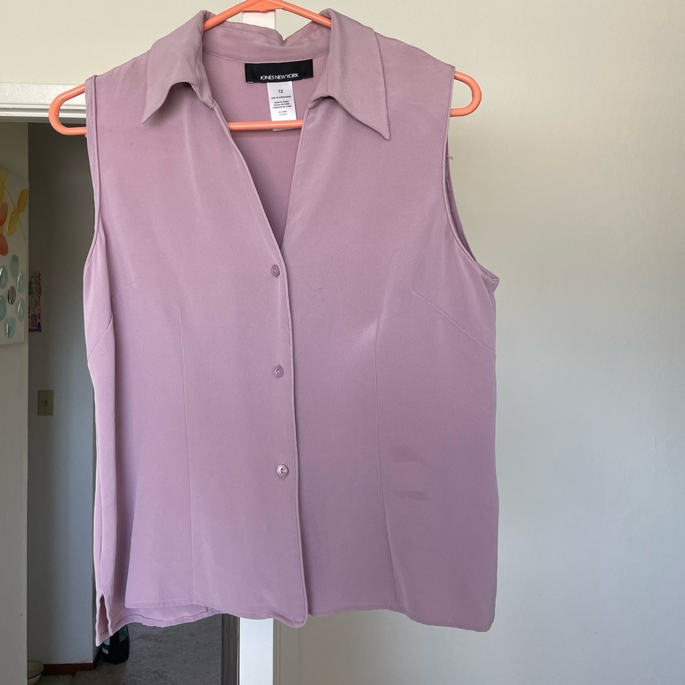 Jones New York Vintage 100% silk blouse size 12